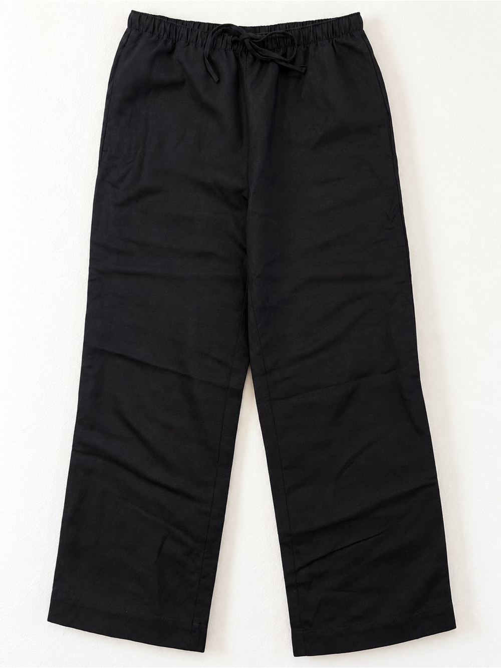 LOFT Wide Leg Drawstring Pants in Black